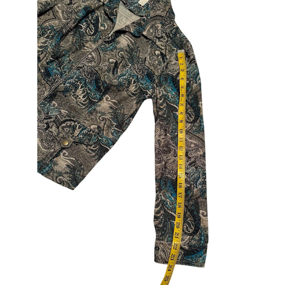 Christopher Banks Paisley Corduroy Blazer Jacket Womens XL Soft Lightweight - Picture 12 of 15